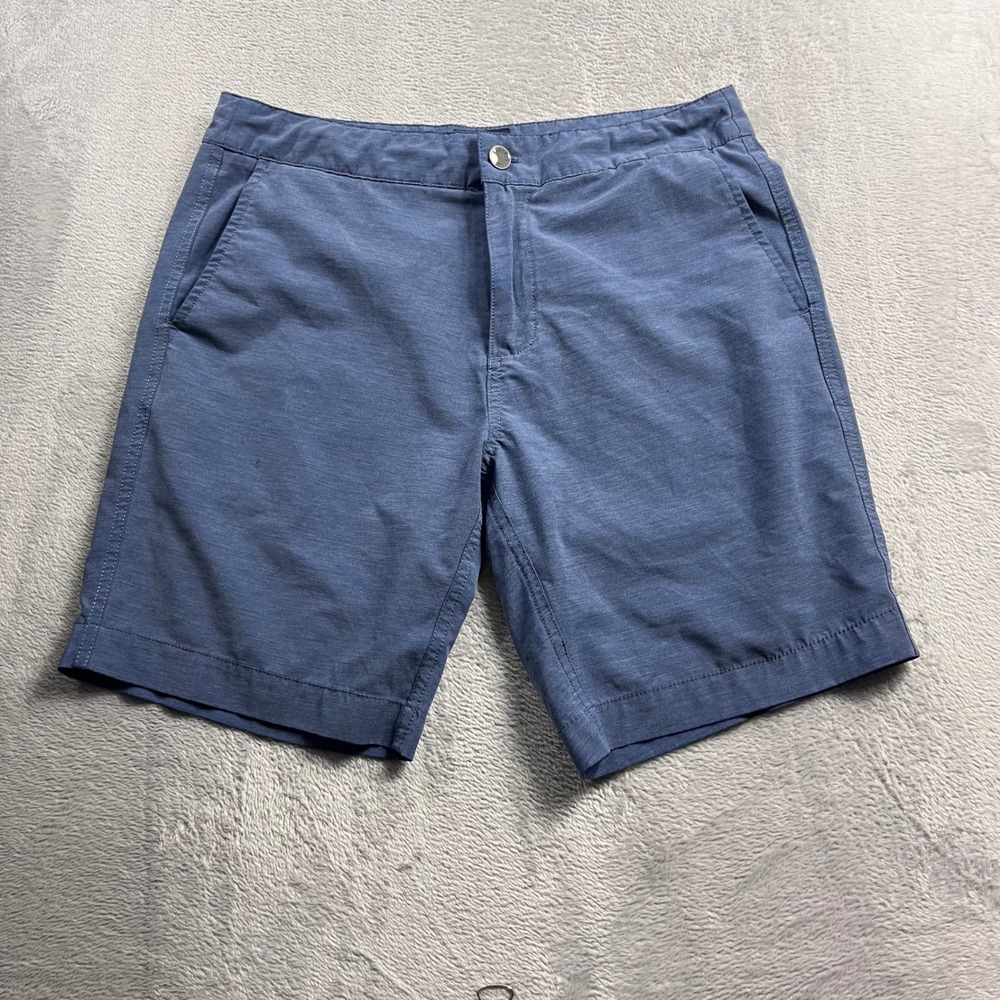 Faherty All Day Shorts Mens 32 Blue Heather Hybrid Stretch Board Shorts